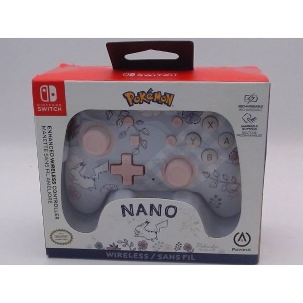 Nintendo Switch - PowerA Nano Enhanced Wireless Controller Pikachu Garden, BNIB